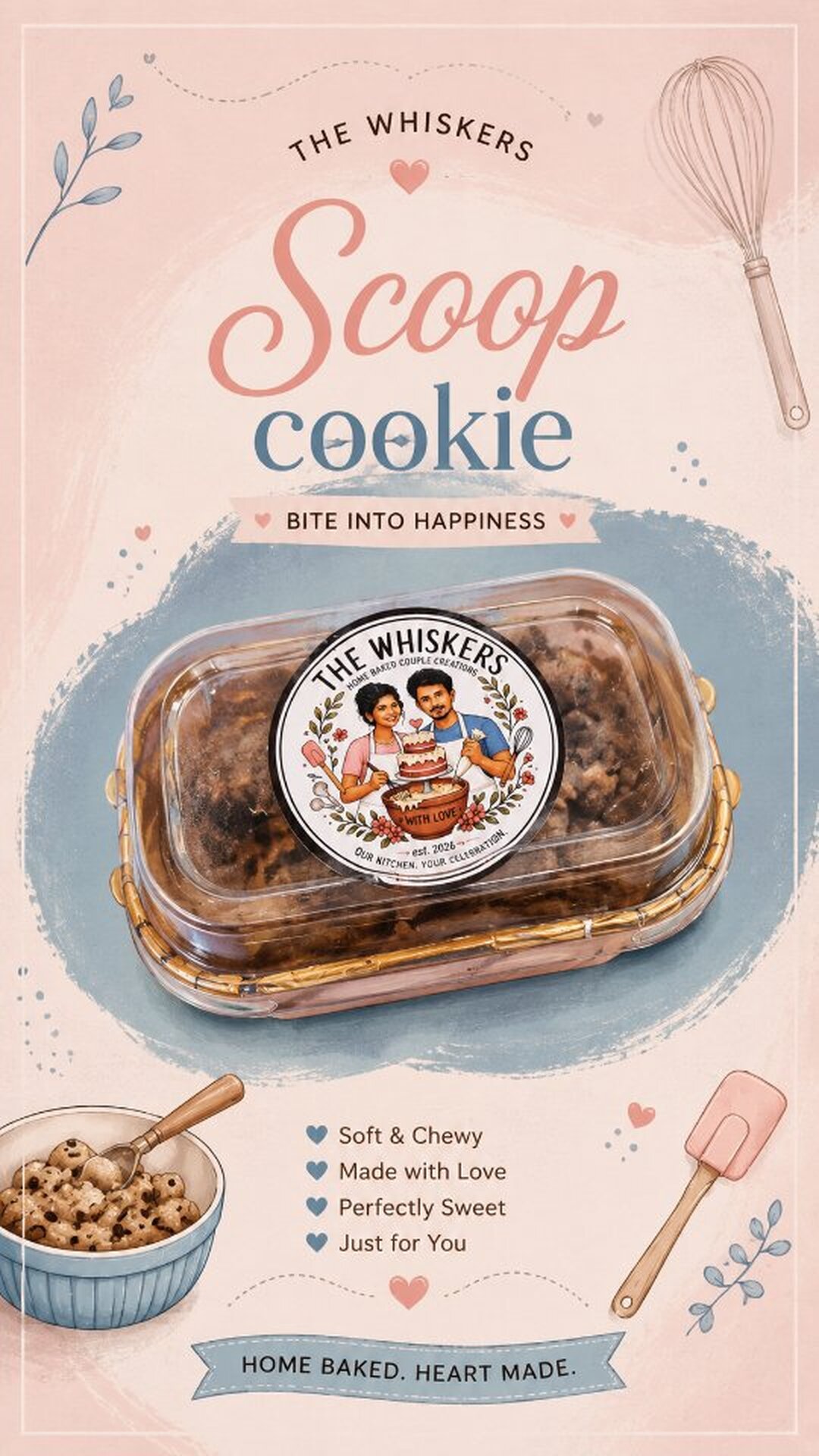 Scoop cookie tin - bite into happiness